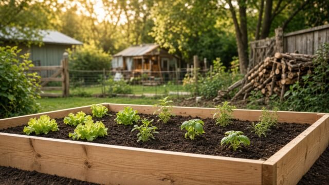 Simple raised garden bed for abundant harvests