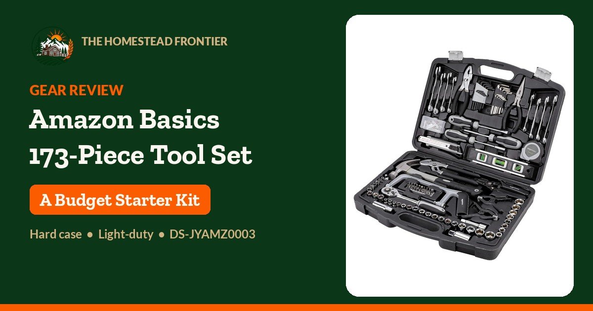 Amazon Basics 173-piece general household hand tool set in its hard case - The Homestead Frontier
