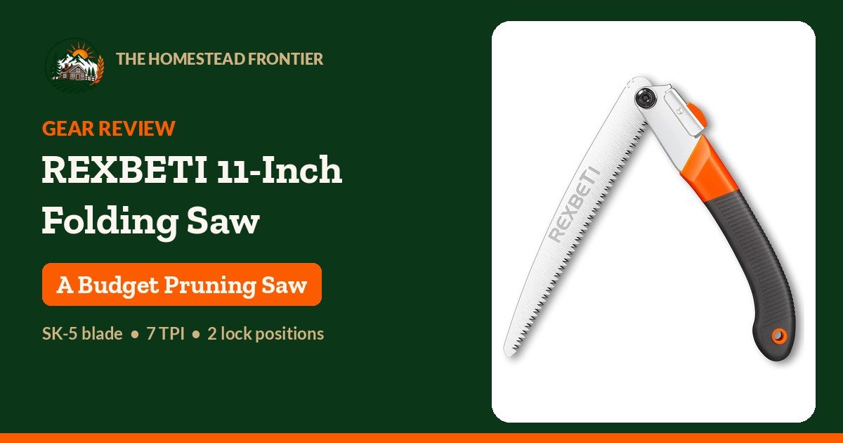 REXBETI REX025 11-inch folding pruning saw with SK-5 steel blade - The Homestead Frontier